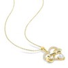 EVERLY JEWELRY | Yellow Plated Sterling Silver 2 1/2 CT TGW White Cubic Zirconia Infinity Heart Pendant with Chain, 18 inc - 4 of 4