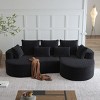 KWPZQEB 105'' Curved Sectional Sofa, 4-Seater Modular Sectional Sofa with 7 Pillows & Deep Seat, Comfy Chenille Couches for Living Room - 3 of 4