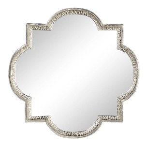 Aluminum Quatrefoil Wall Mirror Gray - Olivia & May - 1 of 4