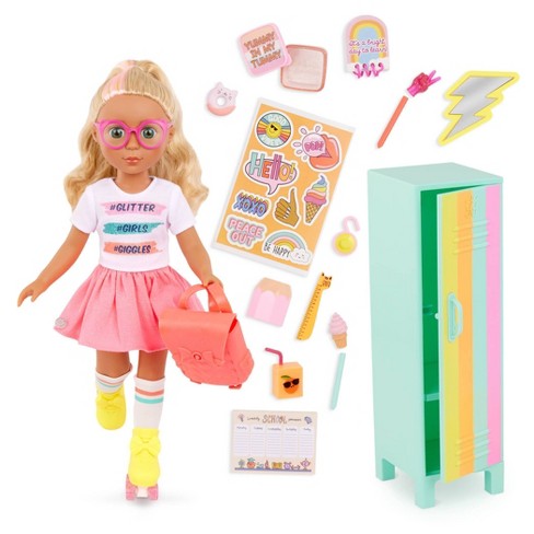 Glitter Girls Sunnie School Outfit & Locker Playset For 14 Dolls : Target
