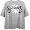 Buffy The Vampire Slayer Slayerettes Distress Art Crew Neck Short Sleeve Gray Heather Women's Crop Top - 2 of 4