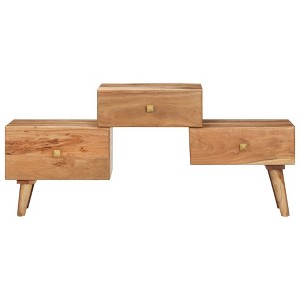 vidaXL TV Stand Honey Solid acacia wood Medium TV Stand Rectangular - 1 of 4