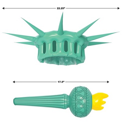 Inflatable Statue of Liberty Crown and Torch Set