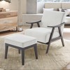 NicBex Linen Accent Chair,Upholstered Living Room Chairs with Mid-Height Backrest and Ottoman,Mid-Century Armchair,Accent Chairs for Living Room - 2 of 4
