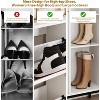 Shoe Cabinet with 3 Flip Drawer, Rattan Narrow Shoe Organizer Cabinet, Freestanding Slim Hidden Entryway Cabinet with Adjustable Shelf for Hallway - 4 of 4