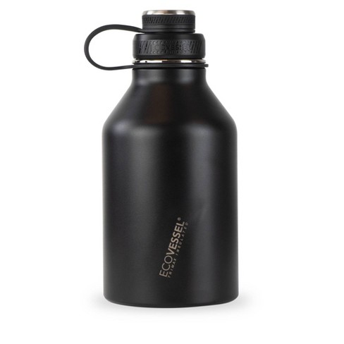The Timber Line 64 oz Insulated Water Bottle and Beer Growler Double Walled Half Gallon Water Jug BPA Free Vacuum Insulated Stainless Steel Leak Proof Cap Keeps Drinks HOT and Cold Wide Mouth 
