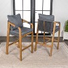 Porto Modern Coastal Tub Roped Acacia Wood Outdoor Bar Stool with Cushions and Armrests -JONATHAN Y - 2 of 4