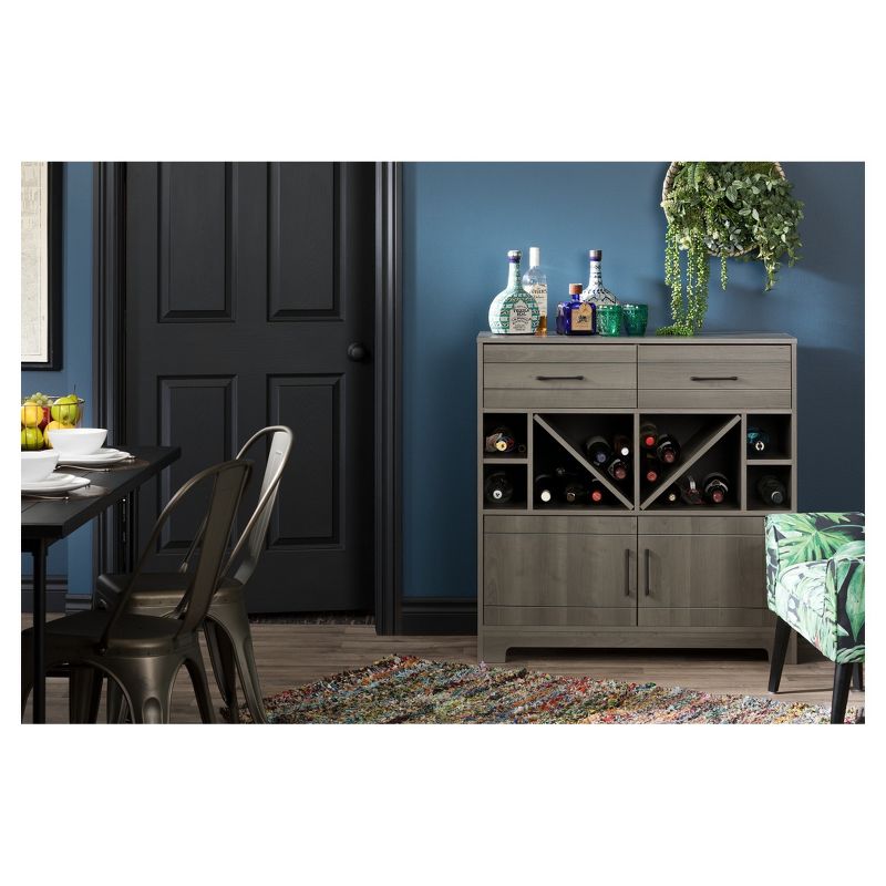 Vietti Bar Cabinet with Bottle Storage and Drawers - South Shore, 4 of 14