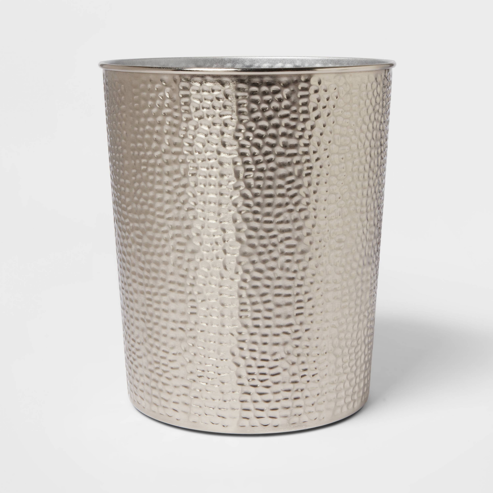 Bathroom Wastebasket Silver
