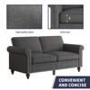 Mjkone Modern Loveseat Sofa Couch with Solid Wood Frame and 4 Gourd Shapes Legs - 3 of 4