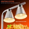 Food Heat Lamp Bulbs Electric Commercial Food Warmer Lamp with Free-Standing, 750W Heat Lamp, Stainless Steel Food Warmer - 4 of 4