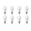 Philips LED 100W Frosted Soft White A19 8-Pack (Non-T20): 1500 Lumens, Standard E26 Base, 2700K, General Purpose Light Bulbs - 2 of 4