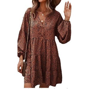 Women's Plus Size Dress Knee Length Wrap Min DressWomenyellow-cs X-Large - 1 of 1