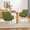 Art Leon Wood and Fabric Accent Dining Chair, Set of 2 - 3 of 4