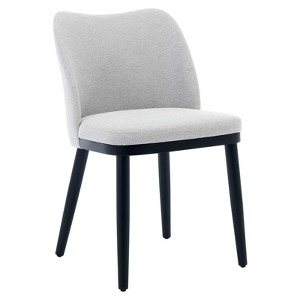 Modern Dining Chairs Set of 2, Upholstered Fabric Side Chairs with Wood Legs for Kitchen and Dining Room - 1 of 4