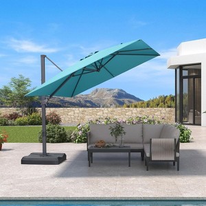 PURPLE LEAF Cantilever Telescopic Umbrella for Swimming Pool, Patio, Porch, Garden - 1 of 4