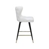 Meridian Furniture,Hendrix White Vegan Leather Counter/Bar Stool, Set of 2 - 3 of 4