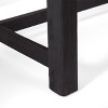 Outdoor Acacia Wood Bench, Sandblast Gray Finish and Black - 3 of 4