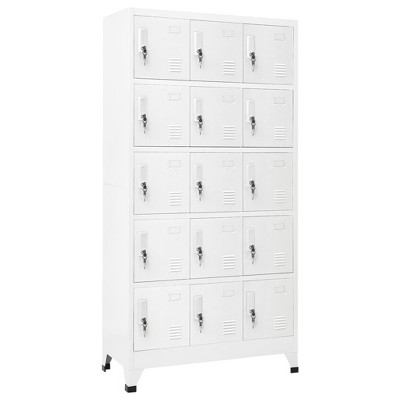 vidaXL Locker Cabinet Light Gray 35.4"x15.7"x70.9" Steel