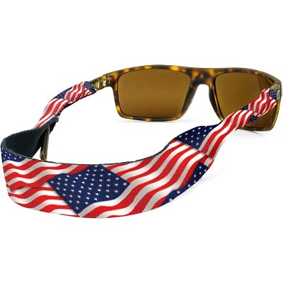 Croakies XL Croakies Eyewear Retainer, USA Flag|Made in USA|Made of durable woven Climbing rope