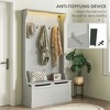 Resenkos Entryway Hall Tree - Coat Rack, Sitting/Mudroom Bench with Storage & Hooks, - 4 of 4
