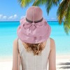 Anna-Kaci Wide Brim Mesh Sun Hat with Back Bow UV Protection Foldable Travel Hat for Women Outdoor Summer Style - 2 of 4