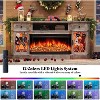 70" Bevel Farmhouse TV Stand with 36" 3-Sided Glass Fireplace - 4 of 4