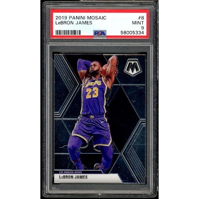 LeBron James Card 2020-21 Panini Mosaic #8 PSA 9