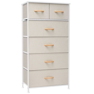 6-drawer Chest Vertical Dresser Storage Tower by Crestlive Products Beige
