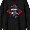 Dungeons & Dragons Mimic Monster Crew Neck Long Sleeve Men's Black Sweatshirt - 2 of 3