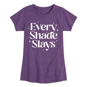 Girls' - Instant Message - Every Shade Slays Fitted Short Sleeve Graphic T-Shirt - 1 of 4