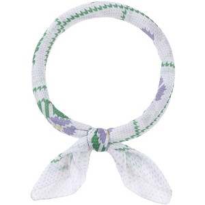 INSPIRE CHIC Women's Floral Printed Cotton Blended Small Square Neck Scarves 1Pc - 1 of 4