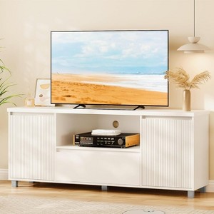 Fluted TV Stand for 65 Inch TV, Entertainment Center with Storage Drawer and Open Shelf, Modern TV Media Console Cabinet Furniture for Living Room - 1 of 4