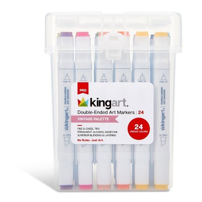 Double-Ended Alcohol Markers 24 Vintage Colors