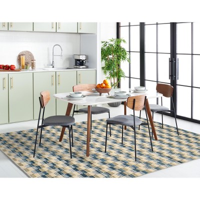 Montauk Gold and Multi Cotton Handwoven 8' x 10' Area Rug
