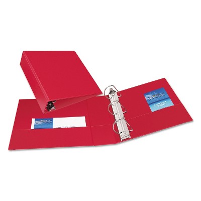 Avery Durable Binder with Slant Rings 11 x 8 1/2 3" Red 27204