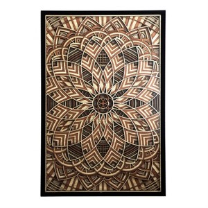 Yosemite Home Symmetry's Cut' - 47" Wx32 H Mixed Media Shadowbox, Framed Under Glass - 1 of 4