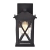 Chloe Lighting Vincent Transitional 1 Light Textured Black Outdoor Wall Sconce 12" Height - 2 of 4