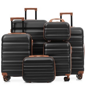 Sapphtopaz 20"24"28" Hardshell ABS Luggage Set, Lightweight ABS Dual Spinner Suitcase with TSA Lock,Airline-Approved Checked Travel Suitcases - 1 of 4