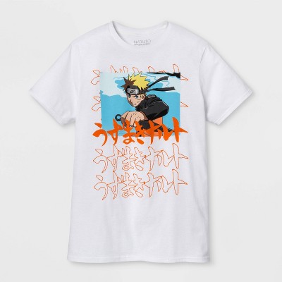 Naruto Blue Smoke Character Group Crew Neck Short Sleeve Men's White  T-shirt-3xl : Target