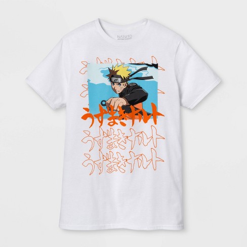 Men's Naruto Short Sleeve Graphic T-Shirt - White S