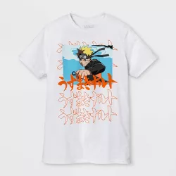 Men's Naruto Short Sleeve Graphic T-Shirt - White