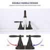 Gulches Modern Bathroom Faucet, Oil Rubbed Bronze 360° High Arc Swivel Spout, 4-inch Centerset Lavatory Faucet (Drain Not Included) - 3 of 4