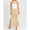 Women's KNIT FIT AND FLARE SLIT SKIRT - Fore - 3 of 4