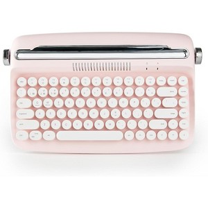MaseiKar Wireless Typewriter Keyboard, Bluetooth Connection, Cute Retro Aesthetic Design with Integrated Stand for Tablet, Phone, PC, Win/Mac - 1 of 4