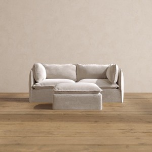 Anabei Modular Washable 2-Seater Sofa + Ottoman | Deluxe+ Seat & Cloud Pillow - 1 of 4