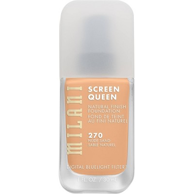 Milani Screen Queen Cruelty Free Foundation with Digital Bluelight Filter Technology - 270 Nude Sand - 1 fl oz