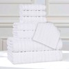 Smart Twist Viscose Cotton Blend Medium Weight Solid Textured Ribbed Towel Set by Blue Nile Mills - 2 of 4