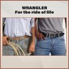 Wrangler Men's Reversible Leather Belt, Brown Black Two-in-One Western Belt, One Size, Cut For Fit - 2 of 4