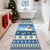 Coucheta washable Santa & Reindeer Holiday Rug – Non-Slip, Low Pile, Non-Shedding for Living Room, Bedroom, Nursery - 2 of 4